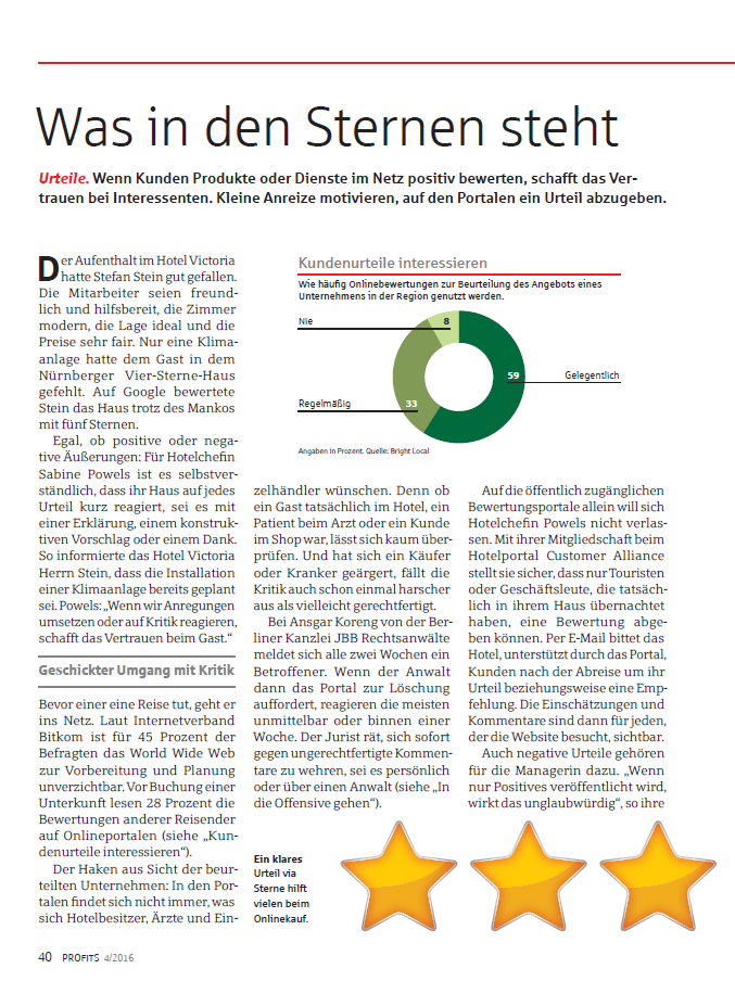 PROFITS Ausgabe 04 2016 - Was in den Sternen steht 1